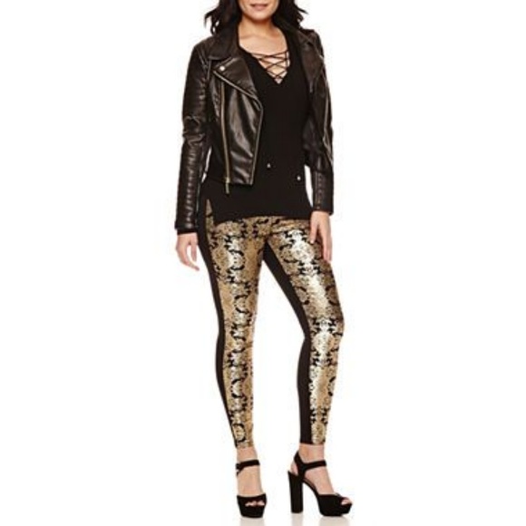 Bisou Bisou Faux Leather Moto Jacket Size XS - Picture 1 of 8